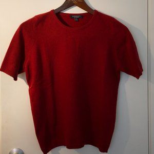 Burberry Women's Short Sleeve Cashmere Sweater Sz S